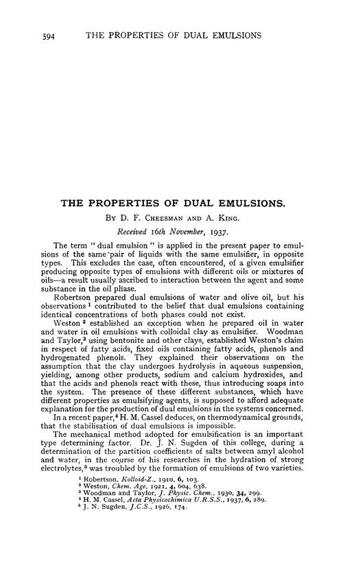 The properties of dual emulsions