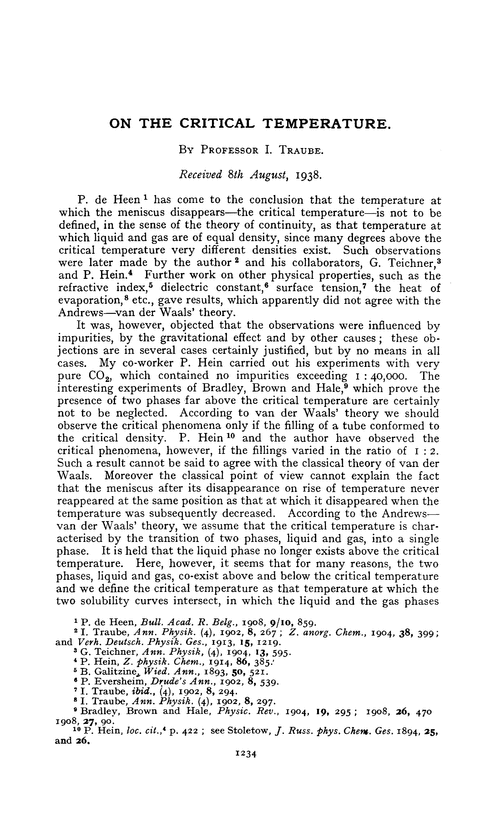 On the critical temperature