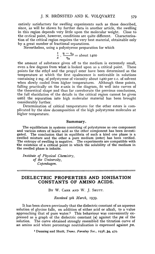 Dielectric properties and ionisation constants of amino acids