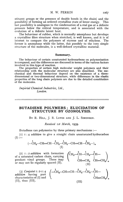 Butadiene polymers; elucidation of structure by ozonolysis