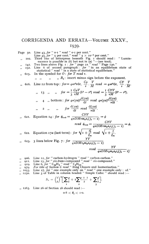 Corrigenda and errata