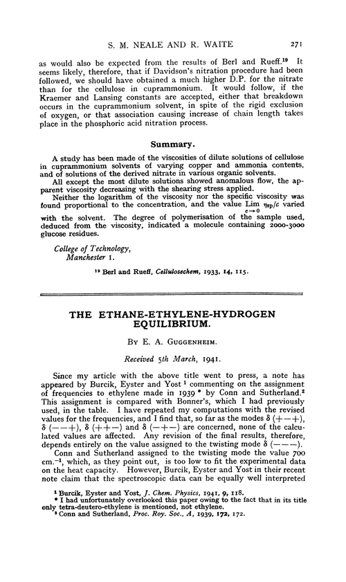 The ethane-ethylene-hydrogen equilibrium