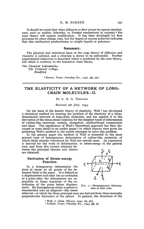 The elasticity of a network of long-chain molecules—II
