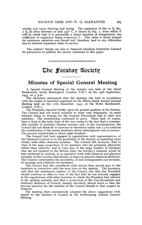 Minutes of special general meeting