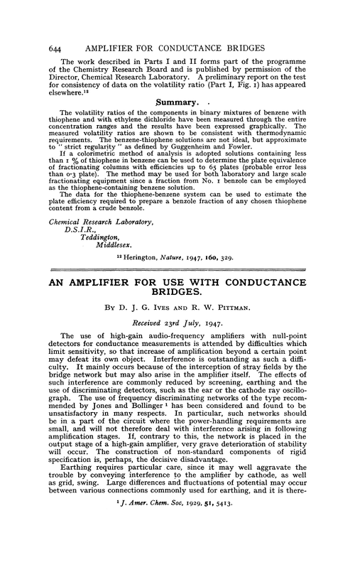 An amplifier for use with conductance bridges