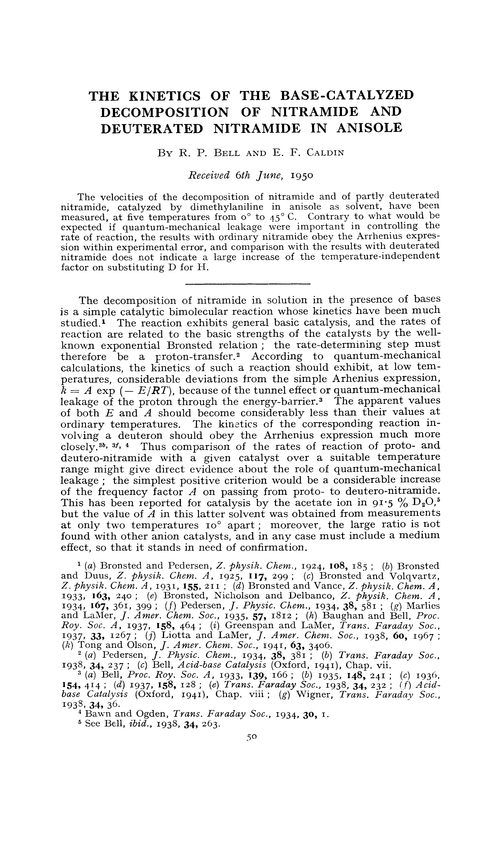 The kinetics of the base-catalyzed decomposition of nitramide and deuterated nitramide in anisole