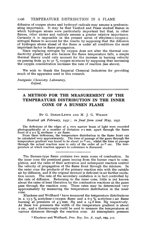 A method for the measurement of the temperature distribution in the