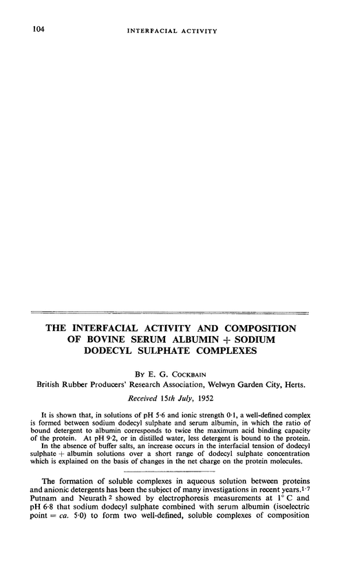 The interfacial activity and composition of bovine serum albumin + sodium dodecyl sulphate complexes