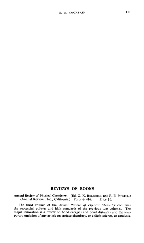 Reviews of books