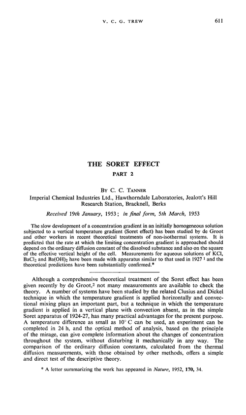 The Soret effect. Part 2