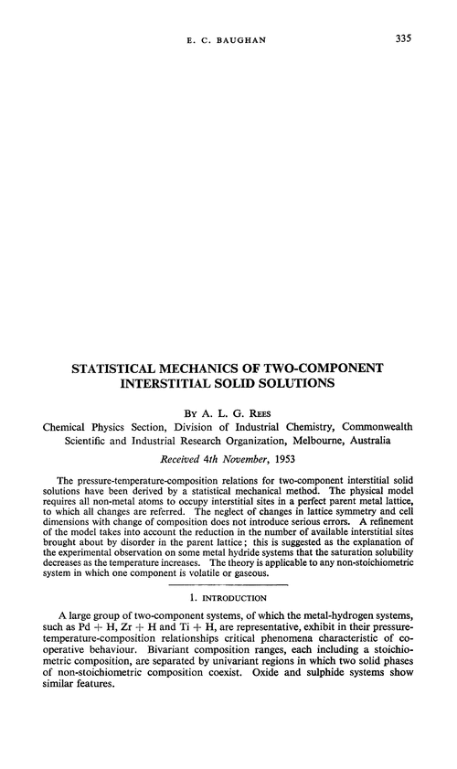 Statistical mechanics of two-component interstitial solid solutions