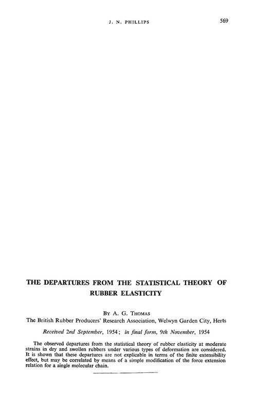 The departures from the statistical theory of rubber elasticity