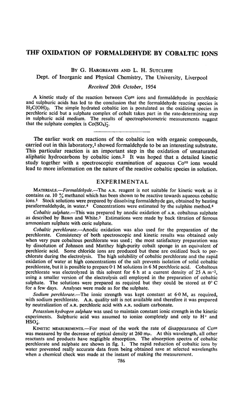 The oxidation of formaldehyde by cobaltic ions