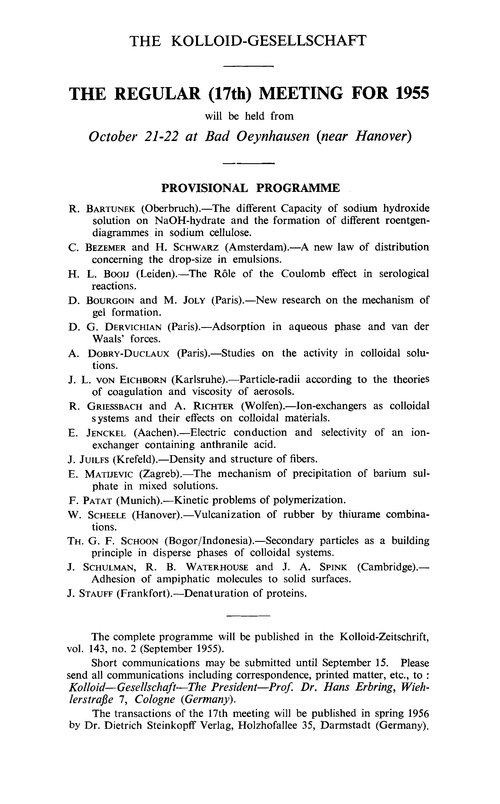 The regular (17th) meeting for 1955