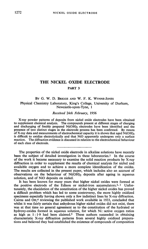 The nickel oxide electrode. Part 3