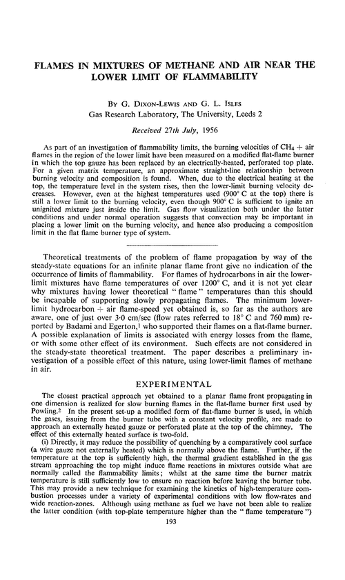 Flames in mixtures of methane and air near the lower limit of flammability