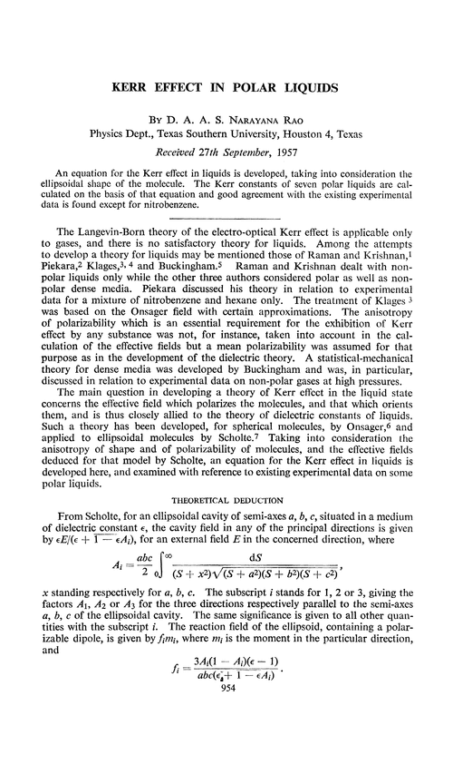 Kerr effect in polar liquids