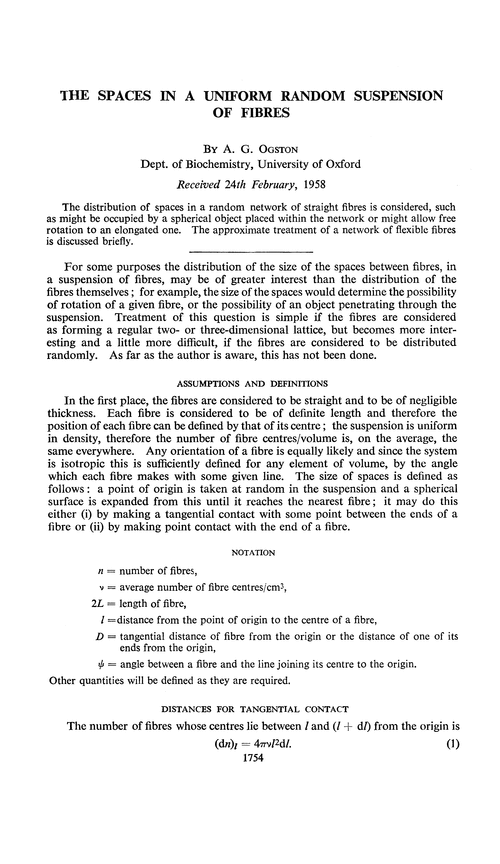 The spaces in a uniform random suspension of fibres