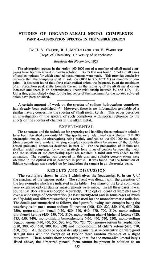 Studies of organoalkali metal complexes. Part 4