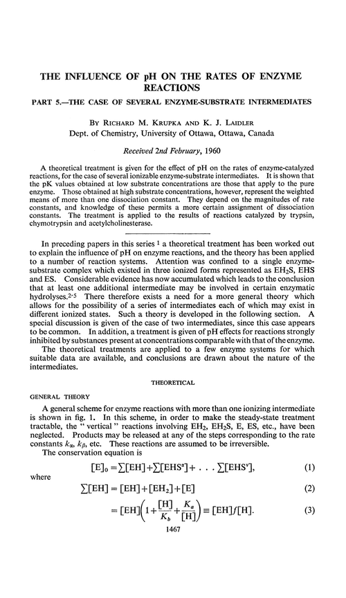 The influence of pH on the rates of enzyme reactions. Part 5.—The case of several enzyme-substrate intermediates