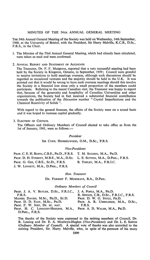 Minutes of the 54th Annual General Meeting