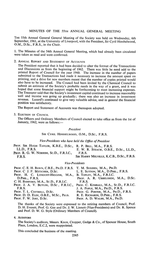 Minutes of the 55th Annual General Meeting