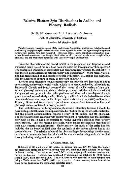 Relative electron spin distributions in anilino and phenoxyl radicals
