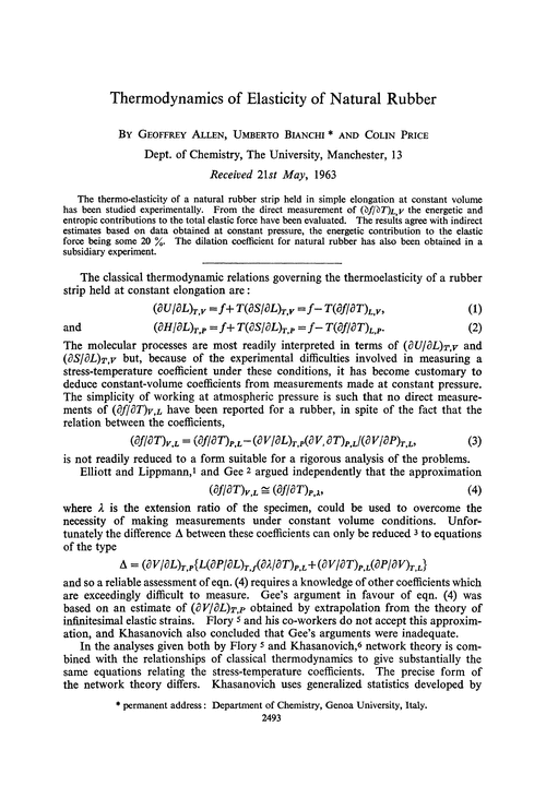 Thermodynamics of elasticity of natural rubber