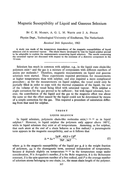 Magnetic susceptibility of liquid and gaseous selenium