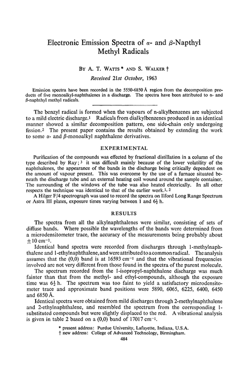 Electronic emission spectra of α- and β-napthyl methyl radicals