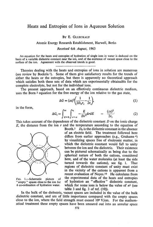 Heats and entropies of ions in aqueous solution