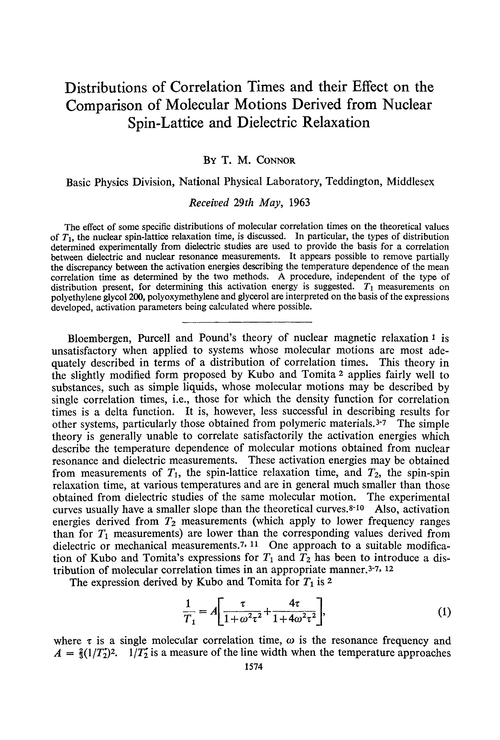 Distributions of correlation times and their effect on the comparison of molecular motions derived from nuclear spin-lattice and dielectric relaxation