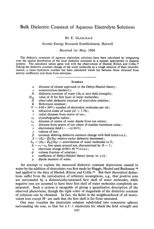 Bulk dielectric constant of aqueous electrolyte solutions