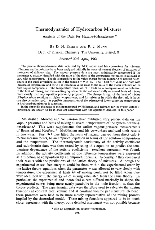 Thermodynamics of hydrocarbon mixtures. Analysis of the data for hexane + hexadecane