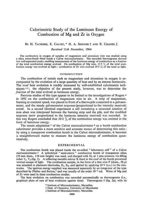 Calorimetric study of the luminous energy of combustion of Mg and Zr in oxygen