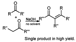 Chemoselective, solvent-free aldol condensation reaction