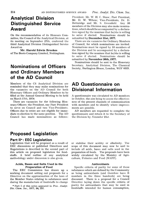 AD questionnaire on divisional information
