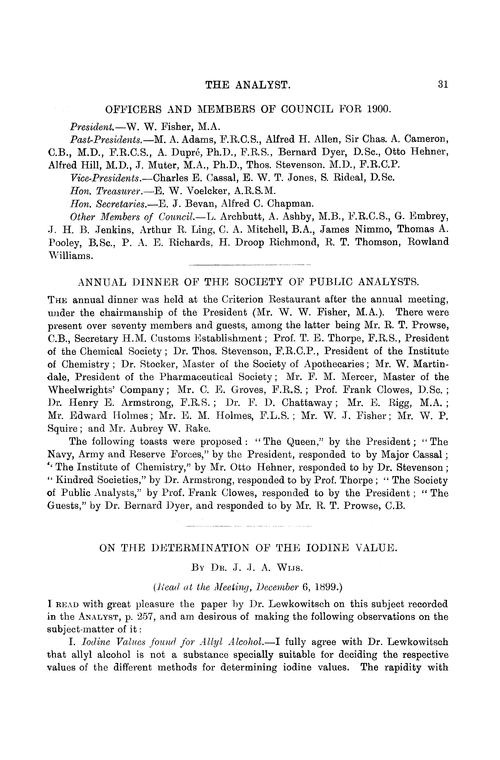 On the determination of the iodine value