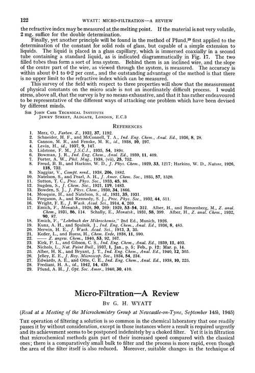 Micro-filtration—a review