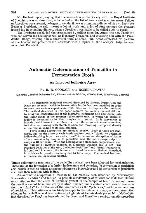 Automatic determination of penicillin in fermentation broth: an improved iodimetric assay