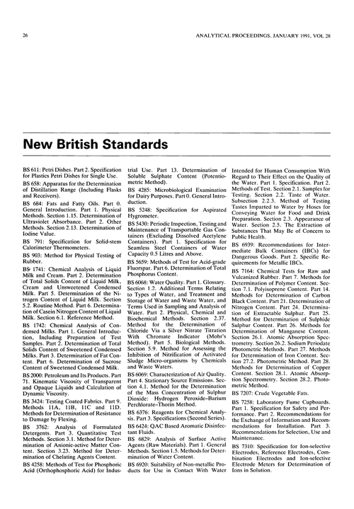 New British Standards