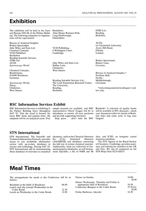 RSC information services exhibit