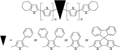 Graphical abstract: Synthesis, characterization, and electrogenerated chemiluminescence of phenyl-substituted, phenyl-annulated, and spirofluorenyl-bridged oligothiophenes