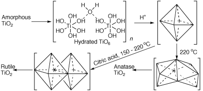 Graphical abstract: Hydrothermal synthesis of nanosized anatase and rutile TiO2 using amorphous phase TiO2