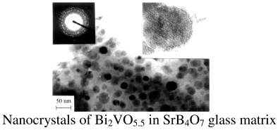 Graphical abstract: Dielectric, structural and ferroelectric properties of strontium borate glasses containing nanocrystalline bismuth vanadate