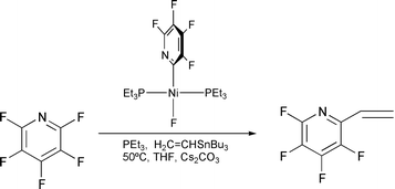Graphical abstract: Catalytic C–F activation of polyfluorinated pyridines by nickel-mediated cross-coupling reactions