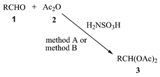 Graphical abstract: An efficient and convenient procedure for the preparation of 1,1-diacetates from aldehydes catalyzed by H2NSO3H