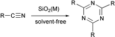 Graphical abstract: Synthesis of 1,3,5-triazines in solvent-free conditions catalysed by silica-supported lewis acids