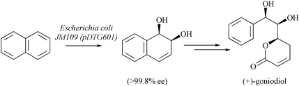 Graphical abstract: A chemoenzymatic synthesis of the styryllactone (+)-goniodiol from naphthalene