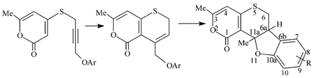 Regioselective synthesis of heterocycles by sigmatropic rearrangement: passage to 3,11a-dimethyl-6a,11a-dihydro-1H,6H-pyrano[3′,4′:5,6]thiopyrano[4,3-b][1]benzofuran-1-one